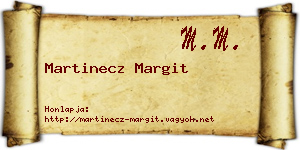 Martinecz Margit névjegykártya