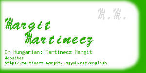 margit martinecz business card